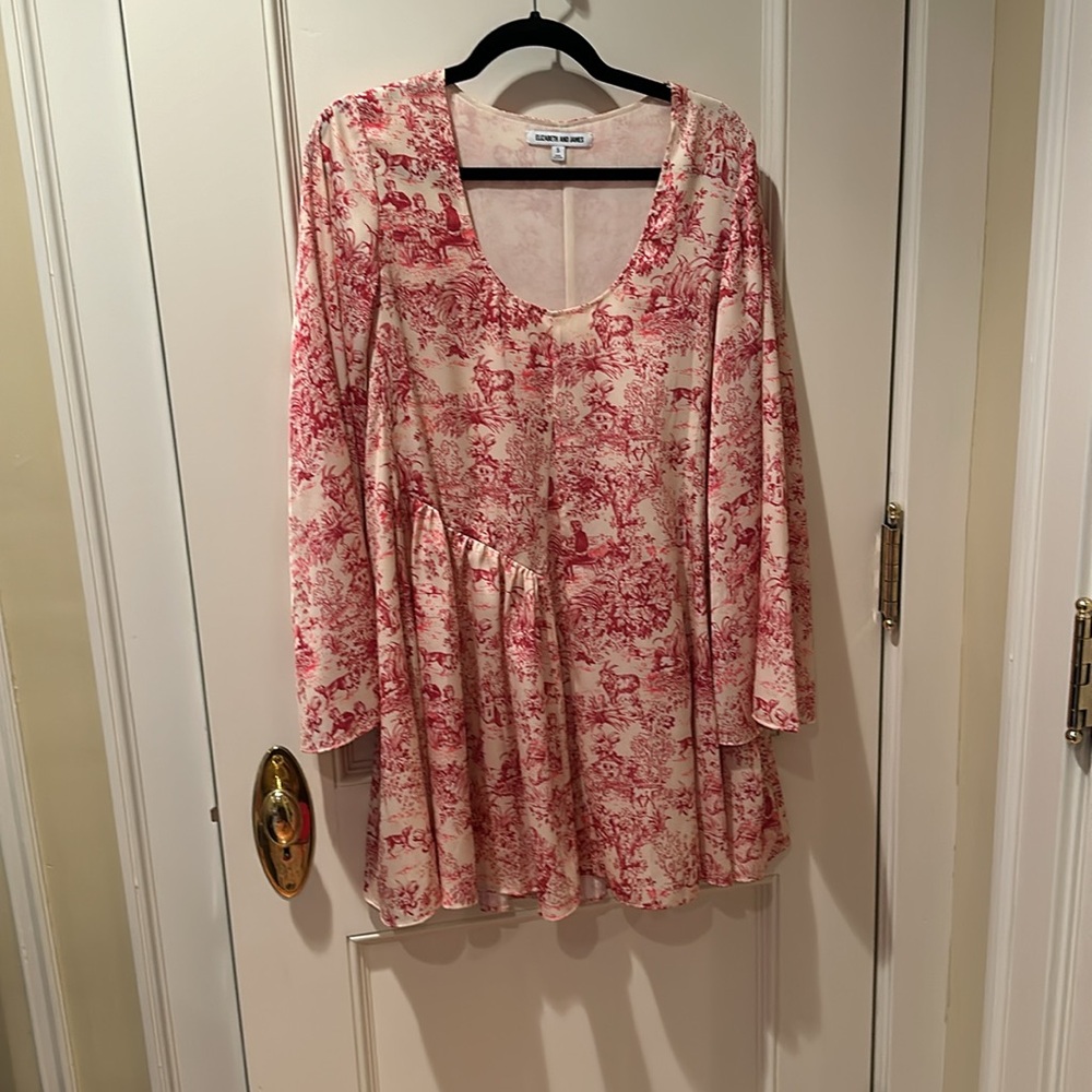 Elizabeth and James Red and Cream Mini Dress